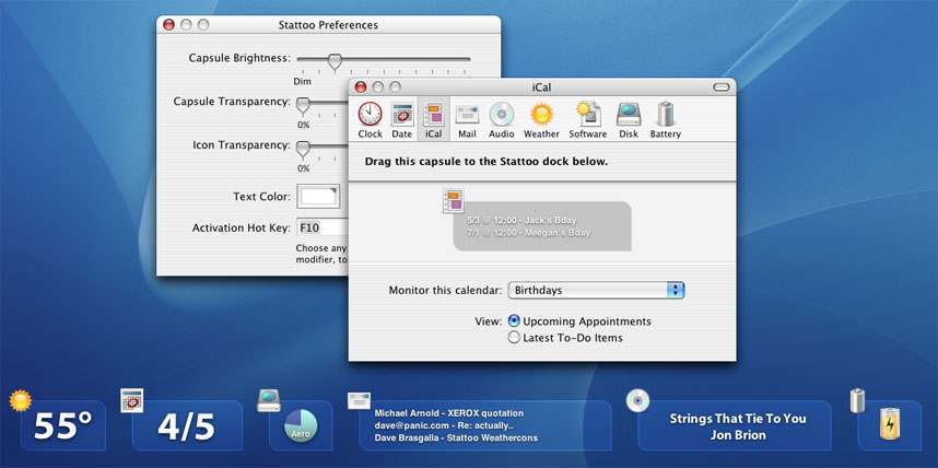 Panic Stattoo Info that blends in with your Mac OS X Desktop