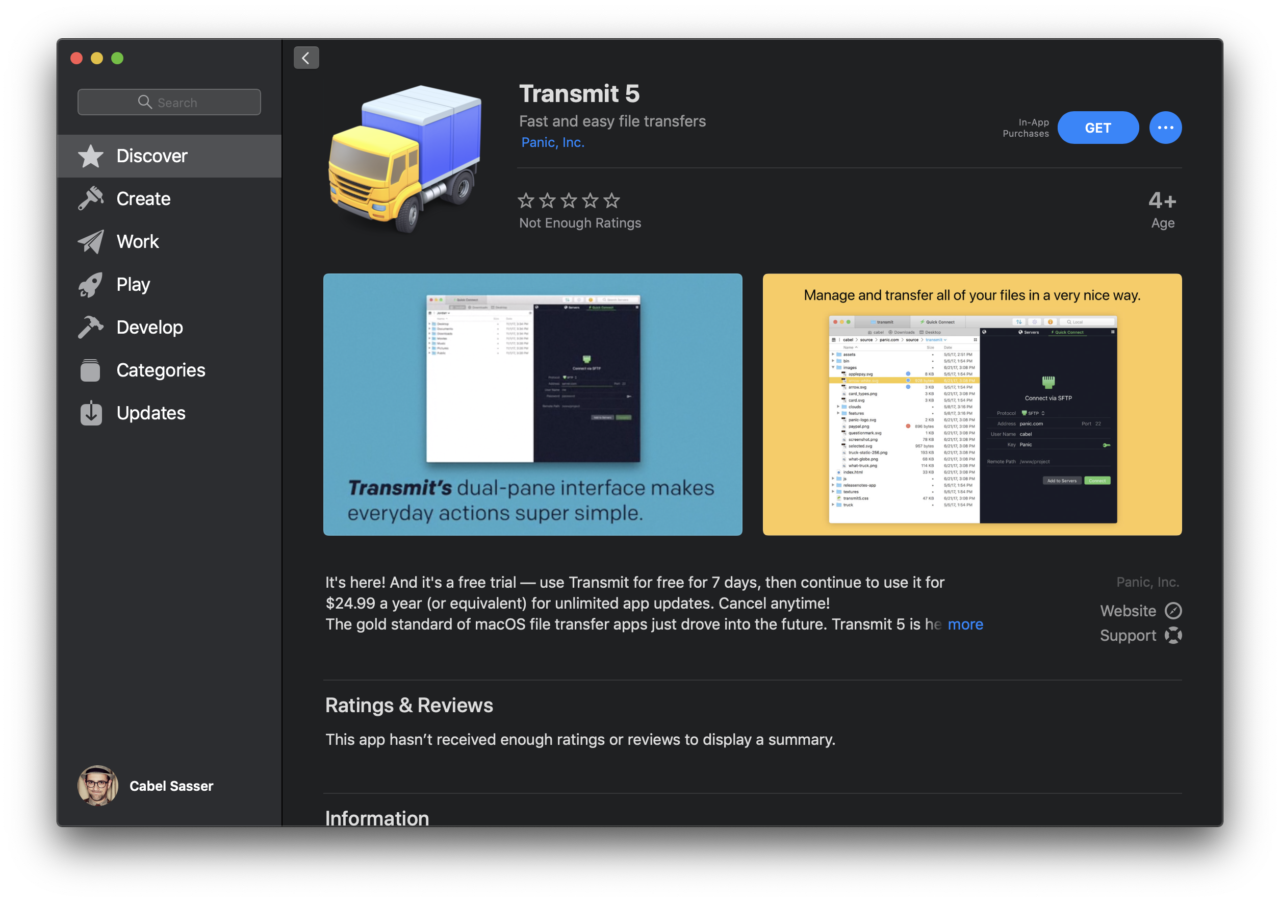 Panic Blog » Transmit 5 on the Mac App Store